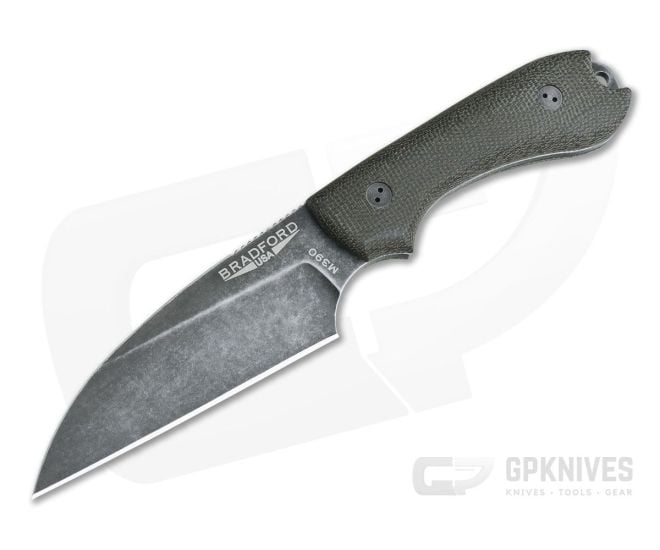 Bradford Knives Guardian3 Wharncliffe 3D Green Micarta Nimbus M390 - BK-3W-102N