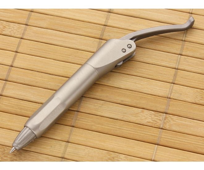 Microtech Siphon Ink Pen Bead-Blast - MT-400-SS-BB