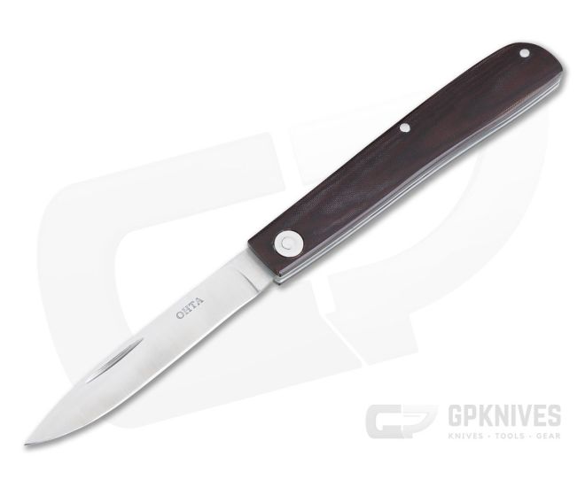 Hiroaki Ohta Knives Light Folder OLF Burgundy Micarta D2 Slip Joint 4006 - CU-4006