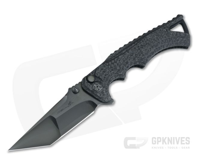 Brian Tighe Custom Tighe Fighter Carbon Fiber Black DLC CPM-154/S90V San Mai - CU-4021