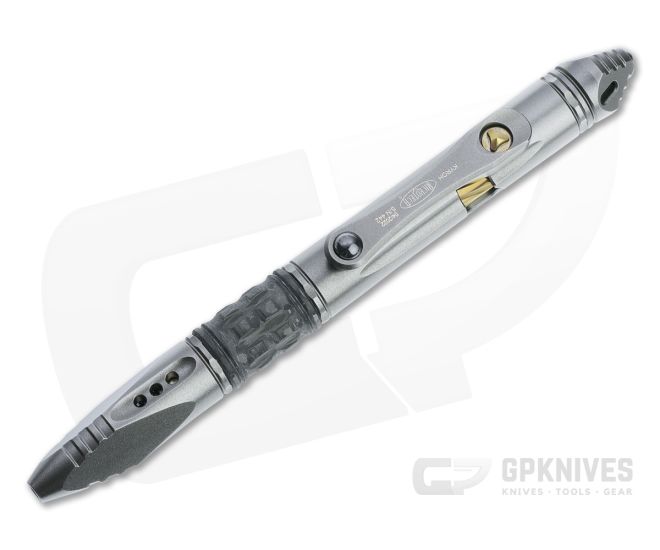 Microtech Knives Kyroh Mini Shot Peened Titanium Tritium Insert Bolt Action Ink Pen 403M-TI-SPTRI - MT-403M-TI-SPTRI
