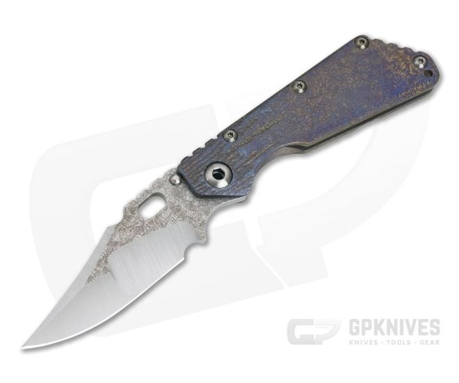 Mick Strider Custom SMF Nightmare Grind Bowie Multi-Color Textured Titanium Frame Lock - CU-4127