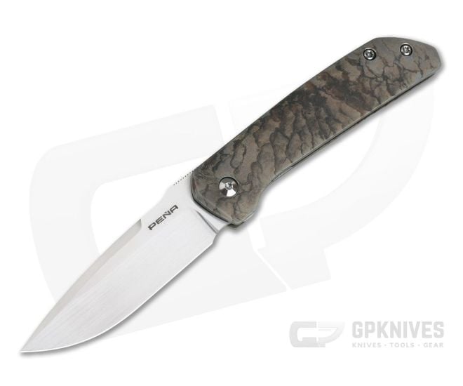 Enrique Pena Custom Mula Toxic Titanium Frame Lock Front Flipper - CU-4132