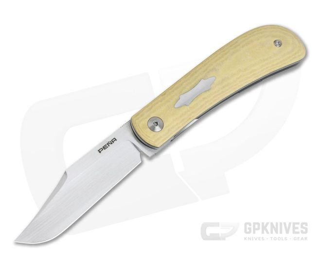 Enrique Pena Custom Lanny's Clip Front Flipper Antique Paper Micarta - CU-4140