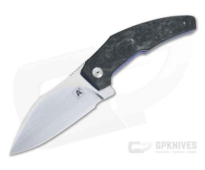 A2 Knives A8 Tashi Bharucha Collaboration Flipper Marbled Carbon Fiber - CU-4156