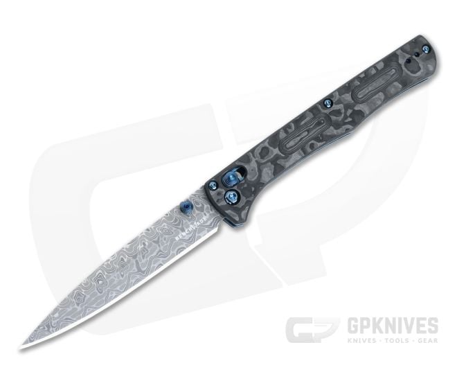 Benchmade 417-232 Fact Gold Class Black Camo FatCarbon Intrepid Nichols Damascus Spear Point #25 - BM-417-232