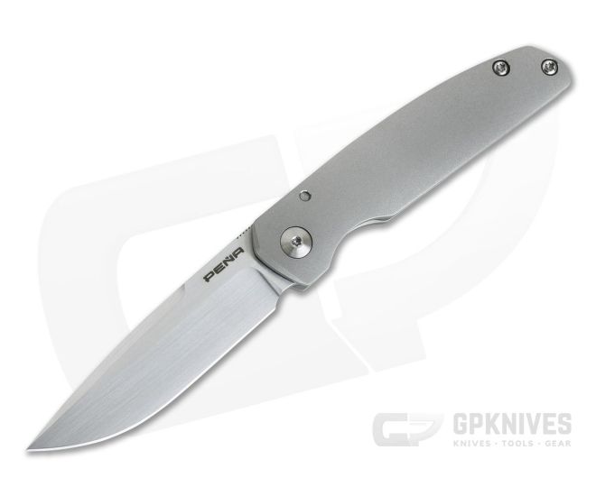 Enrique Pena Custom Serrano Titanium Frame Lock Mokuti Clip Front Flipper 4225 - CU-4225