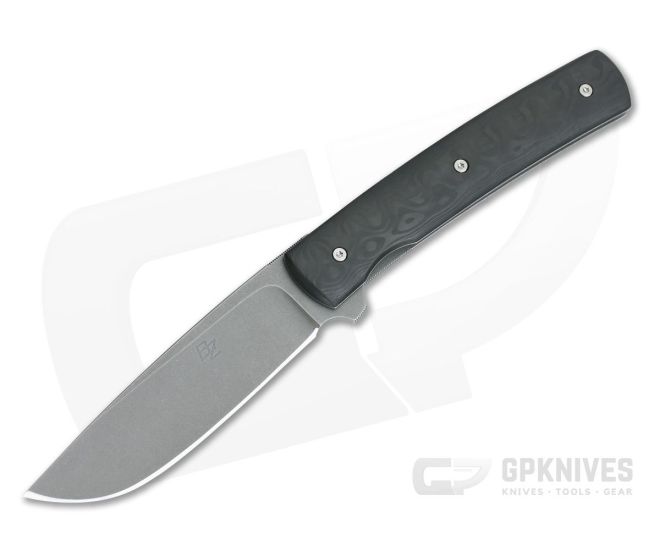 Brad Zinker Custom FR Stretch LLF Stonewashed CPM 154 Uni Black FatCarbon Liner Lock Flipper 4297 - CU-4297