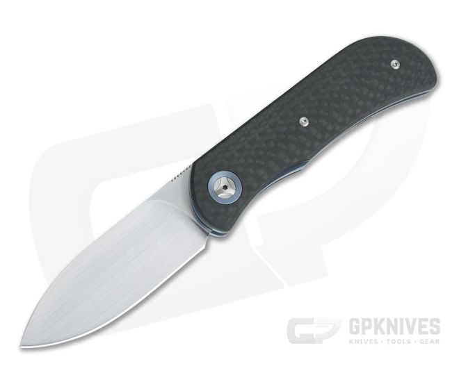 Burger Custom EXK Plus Carbon Fiber Satin M390 Liner Lock Top Flipper 4343 - CU-4343