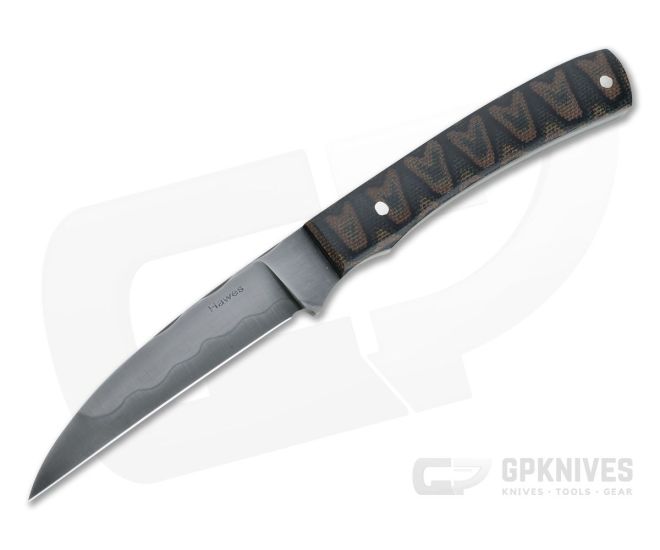 Chuck Hawes Custom Wharncliffe Hamon W2 Python Micarta Fixed Blade Knife 4351 - CU-4351