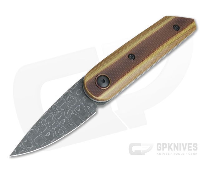Chad Nell Custom Midge Snake Skin Damascus Vintage G3 Slip Joint Top Flipper - CU-4357