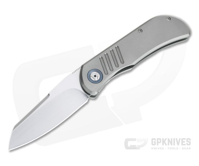 Burger Custom EXK SFL Satin M390 Sheepsfoot Titanium Frame Lock Front Flipper 4363 - CU-4363