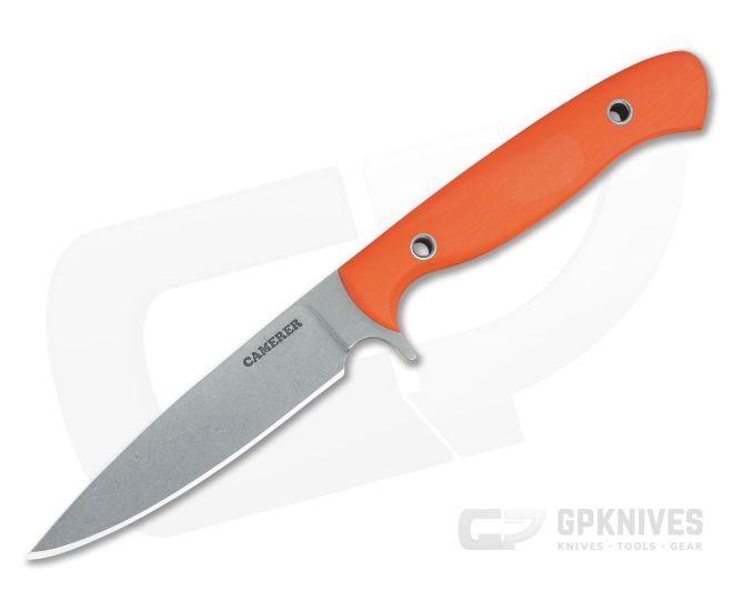 Camerer Knives Custom Small Game Getter Elmax Orange G10 Fixed Blade 4373 - CU-4373