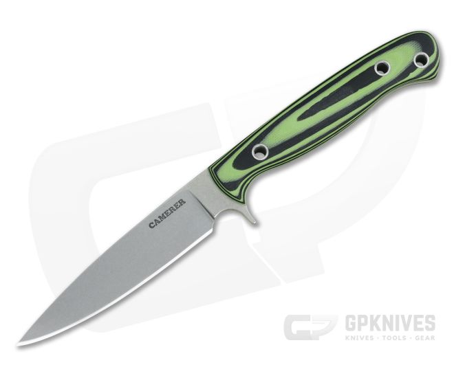 Camerer Knives Custom Small Game Getter Elmax Green/Black G10 Fixed Blade 4374 - CU-4374