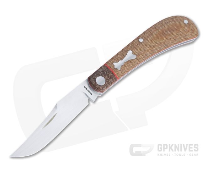 Enrique Pena Custom Lanny's Clip Slip Joint Bolstered Natural Canvas Micarta 4402 - CU-4402