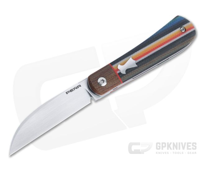 Enrique Pena Custom Swayback Wharncliffe Bolstered Mexican Blanket G-Carta Top Flipper 4406 - CU-4406