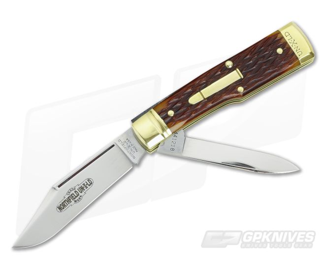 Northfield UN-X-LD #44 All Brass Buffalo Jack Autumn Gold Bone - GEC-441218-AGJB