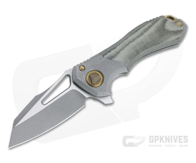 Marfione Custom Protocol Wharncliffe Two-Tone Apocalyptic 204P Green Micarta Flipper 4417 - CU-4417