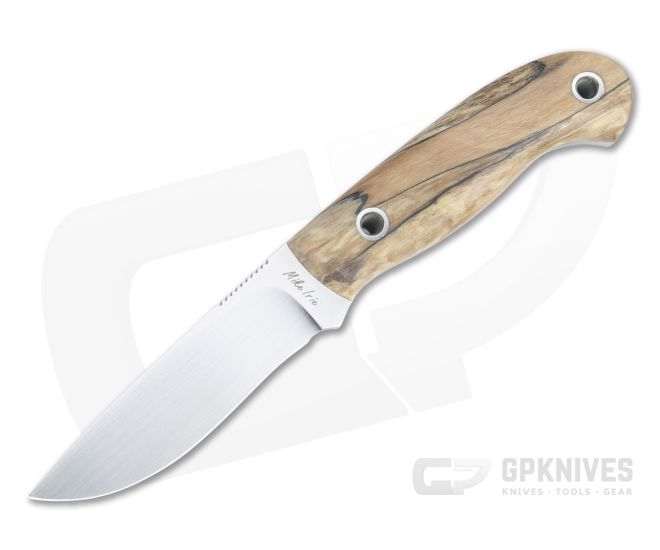 Mike Irie Model 110 Drop Point CPM-154 Stabilized Spalted Maple Fixed Blade 4425 - CU-4425