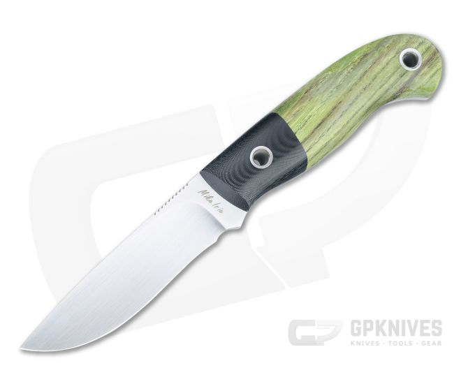 Mike Irie Model 110 Drop Point CPM-154 Micarta Bolstered Stabilized Dyed Maple Fixed Blade 4429 - CU-4429