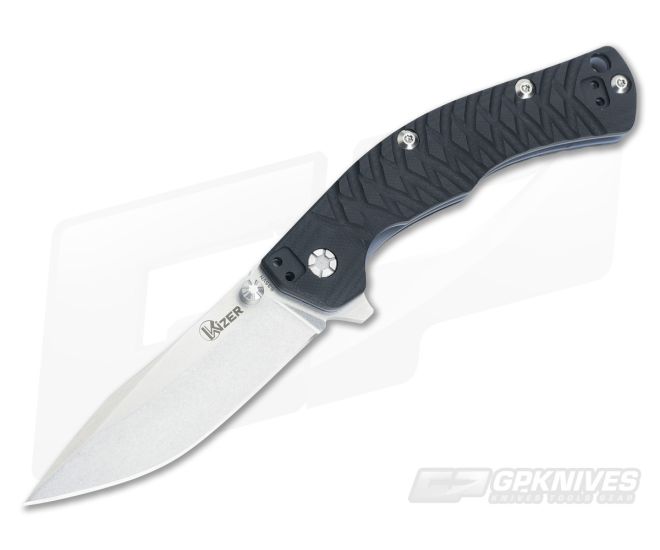 Kizer Cutlery Black G10 & Blue Ti S35VN Flipper - KC-4443A1