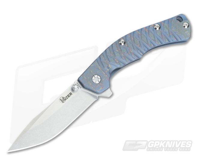 Kizer Cutlery Tomcat Anodized Titanium Frame Lock S35VN Flipper - KC-4443TI2
