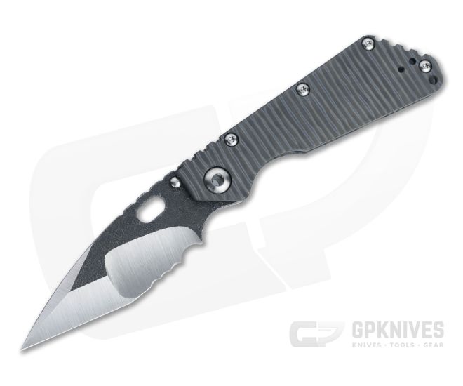 Mick Strider Custom SMF Nightmare Grind Tanto Part Serrated 20CV Flame Anodized Titanium Frame Lock 4450 - CU-4450