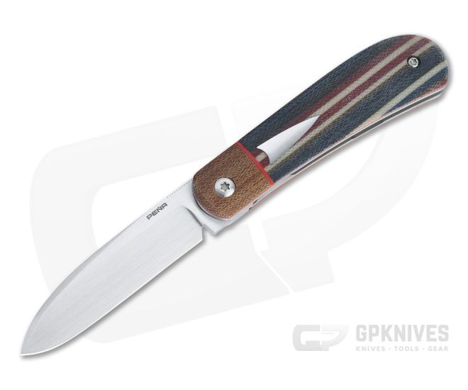 Enrique Pena Custom Front Flipper Zulu Bolstered Painted Desert Crosscut G-carta Folder 4457 - CU-4457