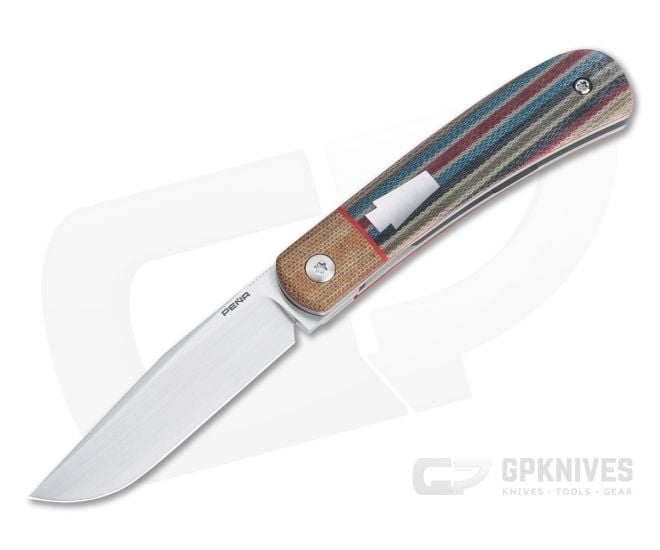 Enrique Pena Custom Front Flipper Trapper Bolstered Navajo Blanket Crosscut G-carta Folder 4458 - CU-4458