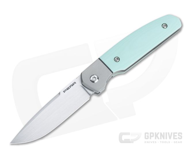 Enrique Pena Custom Front Flipper Caballero Bolstered Tiffany Blue G10 Folder 4459 - CU-4459