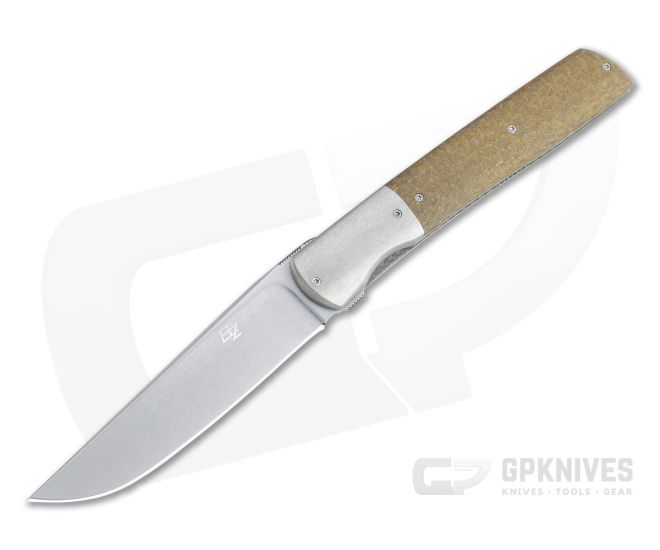 Brad Zinker Slim Stretch Urban Trapper LLF Stonewashed CPM-154 Bolstered Thunderstorm Kevlar Front Flipper 4469 - CU-4469