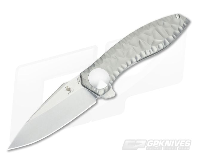 Kizer Cutlery S.L.T. Textured Titanium Frame Lock Flipper S35VN - KC-4474A2