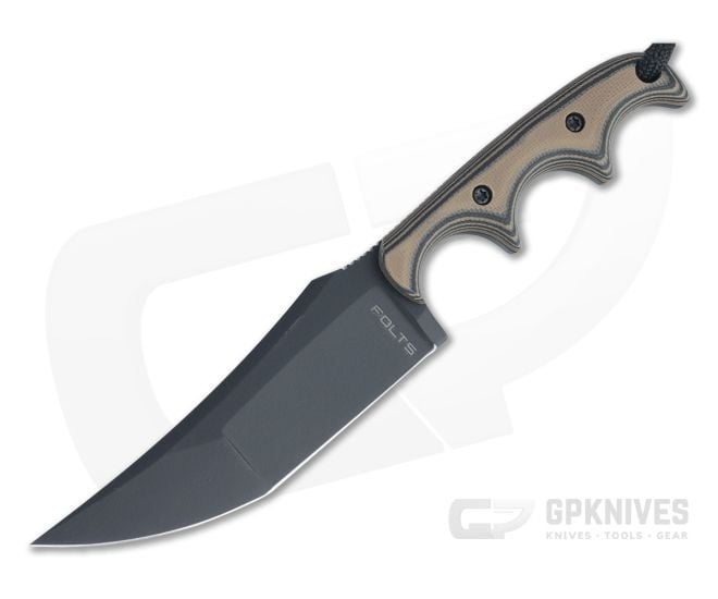 Alan Folts Katanamalist Tanto Black CPM-154 Coyote/Black G10 Fixed Blade 4487 - CU-4487