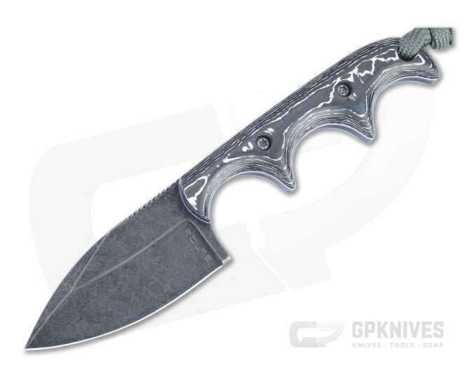 Alan Folts Minimalist Spear Point Acid Washed CPM-154 Arctic FatCarbon Fixed Blade 4492 - CU-4492