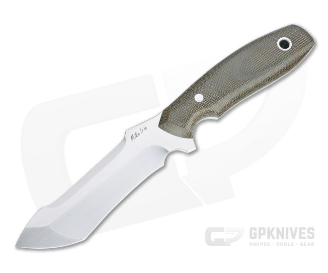 Mike Irie UC-2 Urban Carry Tanto Satin CPM-154 Green Canvas Micarta Fixed Blade 4511 - CU-4511