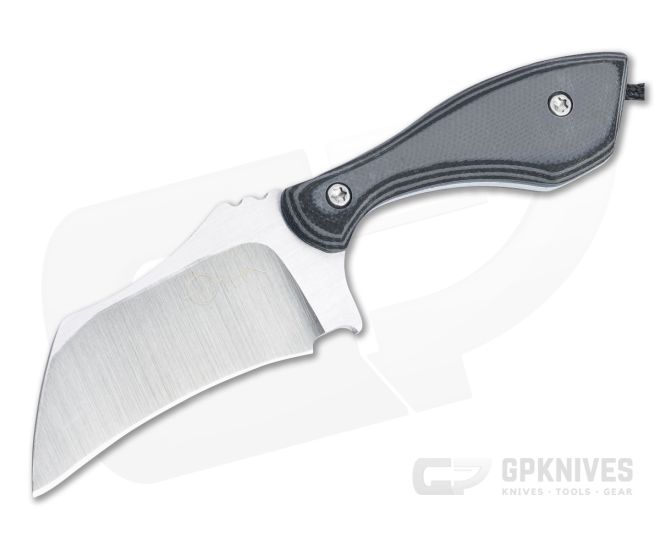 Otha Custom Klax Hawkbill Satin AEB-L Gray and Black G10 Fixed Blade 4525 - CU-4525