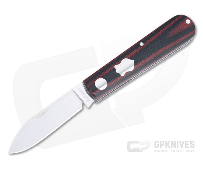 Sakman Knives Oryx Spear Point Satin N690 Red/Black Micarta Slip Joint Folder 4575 - CU-4575