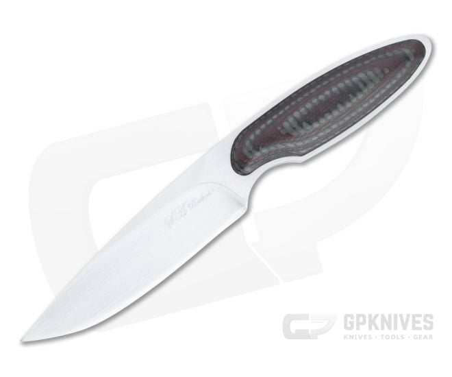 JD Van Deventer Custom V1 Neck Knife 12c27 Red G10 Carbon Fiber Fixed Blade 4600 - CU-4600