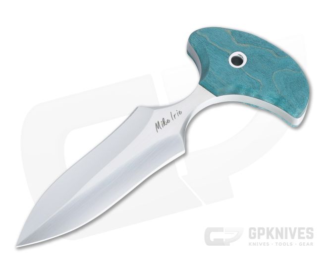 Mike Irie Custom Version 2 Push Dagger CPM-154 Stabilized Blue Maple Fixed Blade 4607 - CU-4607