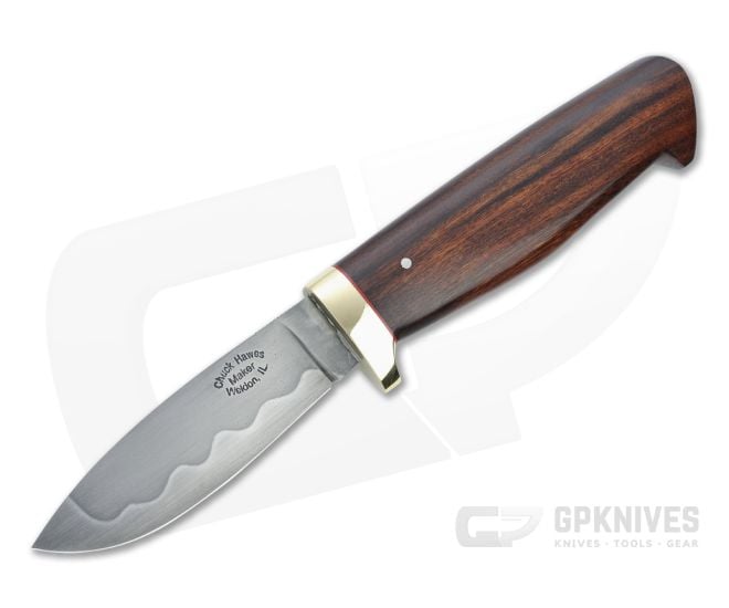 Chuck Hawes Custom Drop Point Hunter Hamon W2 Desert Ironwood Fixed Blade Knife 4612 - CU-4612