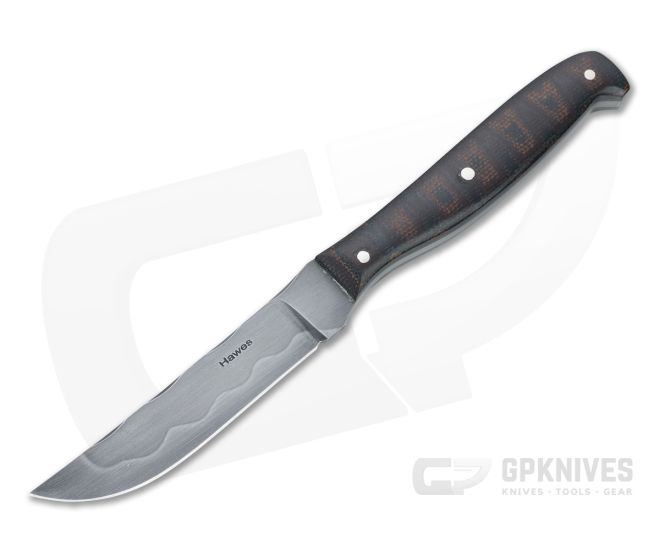 Chuck Hawes Custom Trailing Point Hamon W2 Python Micarta Fixed Blade Knife 4614 - CU-4614