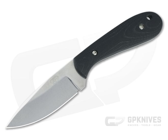 Aaron Frederick Custom Work Horse Drop Point Stonewashed AEB-L Black G10 Fixed Blade Knife 4651 - CU-4651