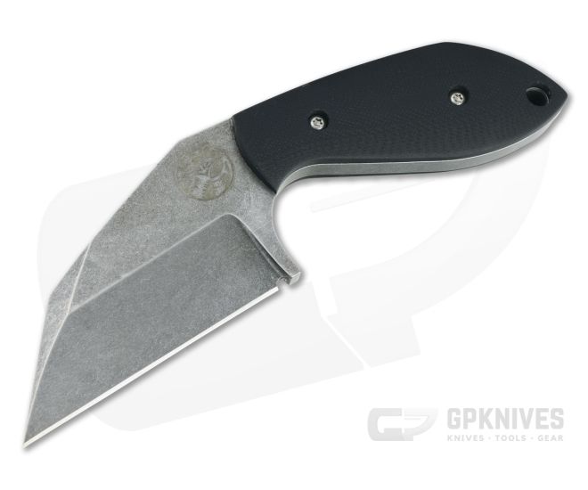 Trash Panda Knives F Off Stonewashed CPM-3V Black G10 Fixed Blade Knife 4656 - CU-4656