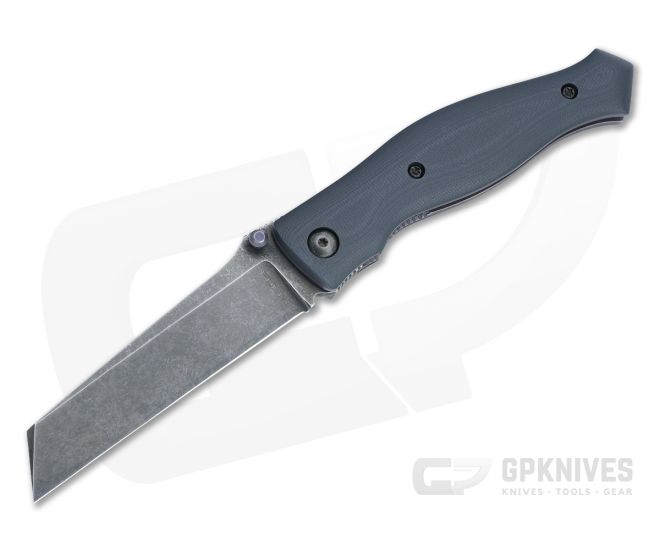 Alan Folts Linear Prototype Tier 1 Acid Washed CPM-154 Slate G10 Liner Lock Folder 4679 - CU-4679