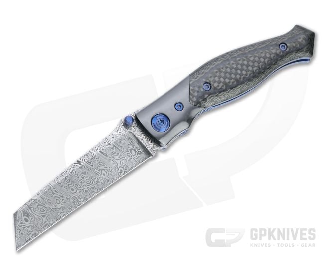 Alan Folts Linear Prototype Tier 3 Damasteel Zirconium Bolstered Carbon Fiber Liner Lock Folder 4681 - CU-4681