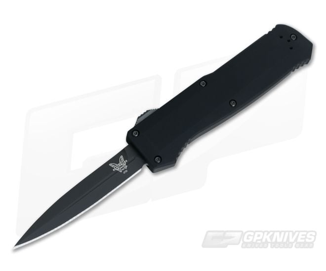Benchmade 4700DLC Precipice OTF Auto Aluminum Black DLC S30V Single Edge - BM-4700DLC