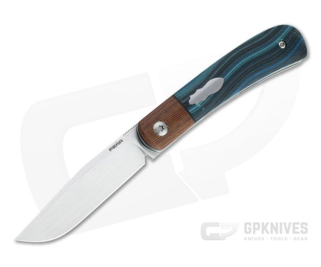 Enrique Pena Custom Front Flipper Trapper Bolstered Teal Ripple G-Carta Folder 4703 - CU-4703
