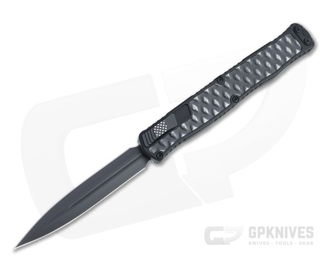 Heretic Custom Cleric II Prototype D/E Black Elmax Textured Metal Inlay OTF Automatic 4723 - CU-4723