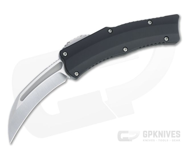 Heretic Custom Roc Prototype Hand Ground Stonewashed Elmax Hawkbill OTF Automatic 4724 - CU-4724