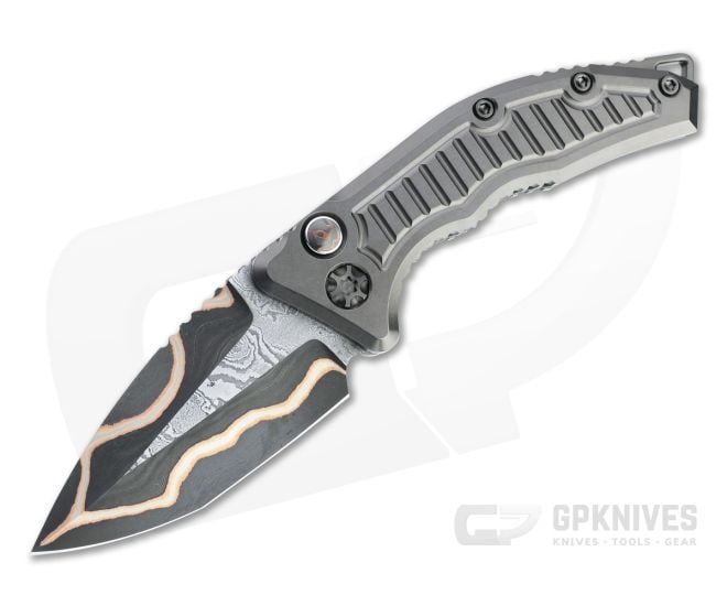 Heretic Custom Medusa Bakers Forge Damascus Tanto - CU-4728